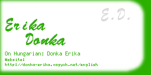 erika donka business card